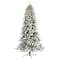 8ft. Pre-Lit Flocked Livingston Fir Artificial Christmas Tree with Pinecones, Clear LED Lights